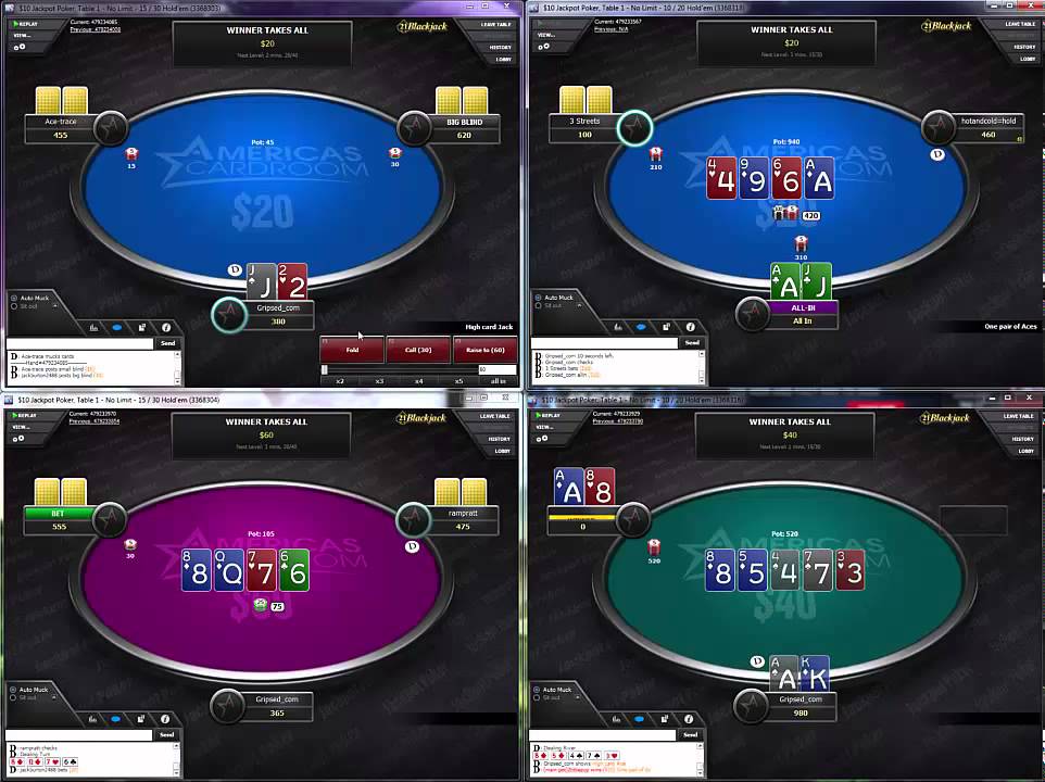 americas cardroom multi tables